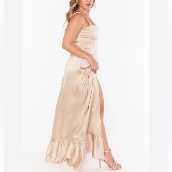 Show Me Your Mumu Clarissa Corset Maxi Dress Champagne - Picture 4 of 10